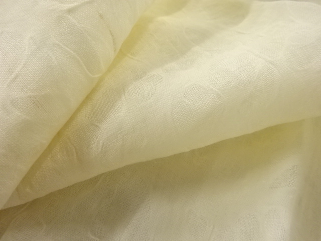  アンティーク　本麻すかし織草花模様長襦袢